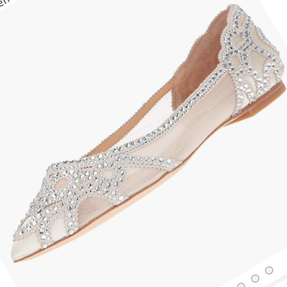 Bhldn ×Gigi Rhinestone-Embellished Pointed-Toe Flats - Picture 3 of 15